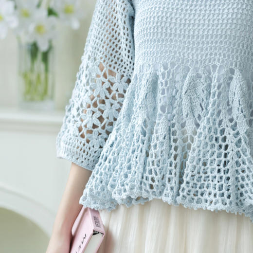 苏苏姐家甜美娃娃衫手工编织diy钩针衣服材料包毛线团打发时间 商品图3