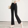 【自】全新升级【铂金会员146/天猫199/差价53】(00420) 洛诗琳2025春夏新款高腰垂感显瘦直筒黑色西装微喇裤长裤 商品缩略图4