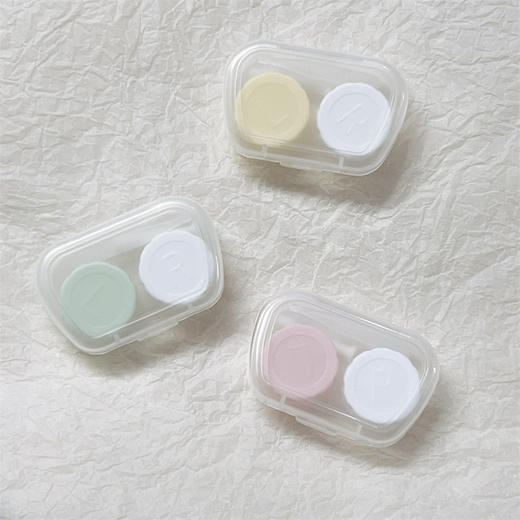 新款ins莫兰迪高级感隐形眼镜盒迷你小巧美瞳盒简约护理盒5012 商品图0