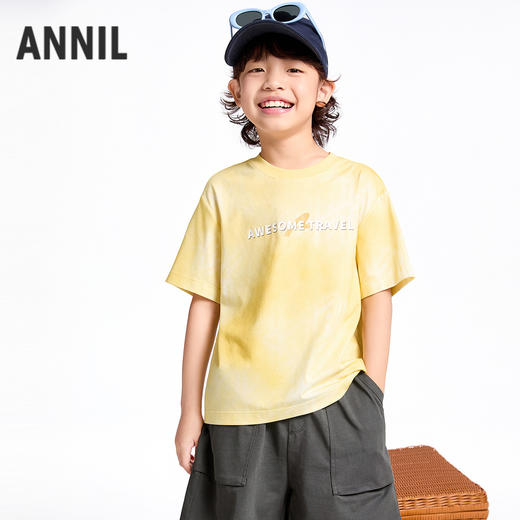 【实体店同款】男童圆领短袖针织衫夏季新款安奈儿童装AB521634 商品图2