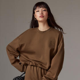 53496/53615  IN AND ON 立体凸感印花截卫衣/休闲裤