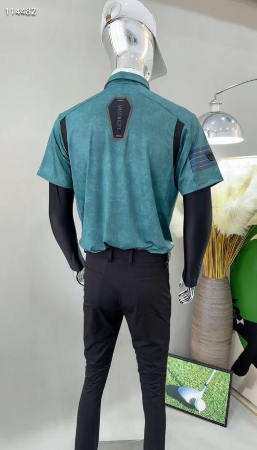 出口韩国原单 AMAZINGCRE新款男士防晒高尔夫短袖体恤
🔴爆款男装，翻领防晒长袖
🔴显瘦百搭款💯
蓝色：L，XL，XXL
黑色，卡其：M，L，XL，XXL 商品图1