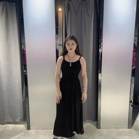 MZ纯色百搭吊带连衣裙（黑）夏季152090030321