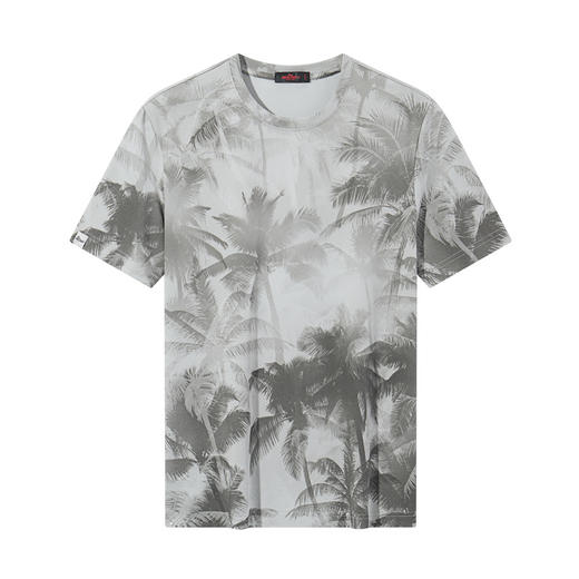 【度假系列/凉感】柒牌短袖T恤男夏季新款椰树印花度假风圆领体恤128T70680 商品图5