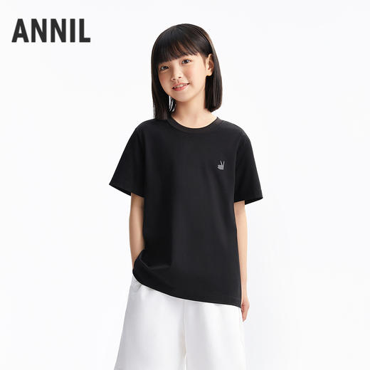 【超舒衣·速干短T】男女童透气速干全棉T恤夏季新款安奈儿童装实体店同款AM521713 商品图1