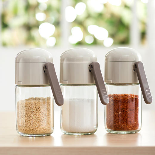 美丽雅调料罐定量调味盒厨房防潮盐瓶密封玻璃收纳盒 180ML*1个装 商品图2