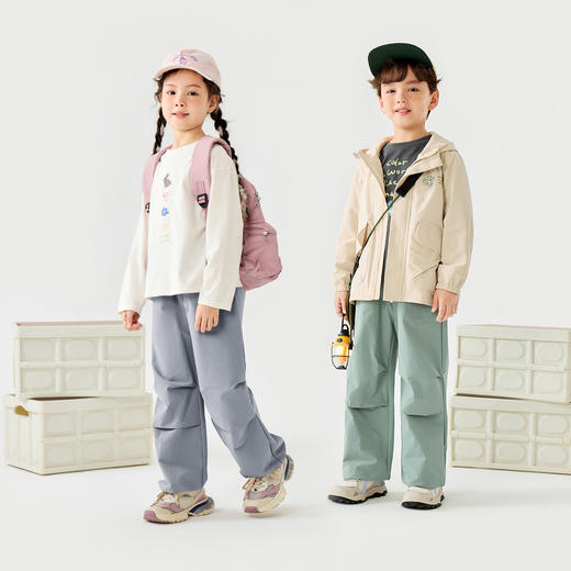 迷你巴拉伞兵裤长裤男童女童宝宝户外防水防污易打理宽松三防 商品图2