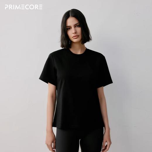 PRIMECORE 纯棉230克经典短袖T恤女士圆领高端不变形纯色宽松 商品图4