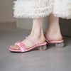 【预售5天】凉拖鞋女新款夏季中跟粗跟法式百搭外穿仙女风珍珠两穿凉鞋SP&X1108 商品缩略图5