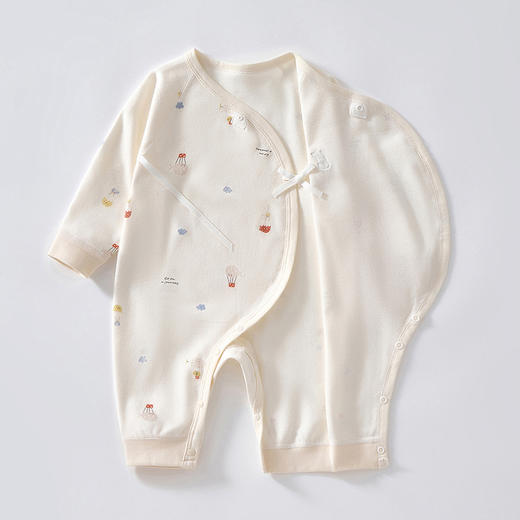【纯棉舒适，宝宝皮肤零压力】新生儿衣服 初生儿和尚服 春秋纯棉无骨 宝宝婴儿连体衣蝴蝶衣哈衣-QQ 商品图2