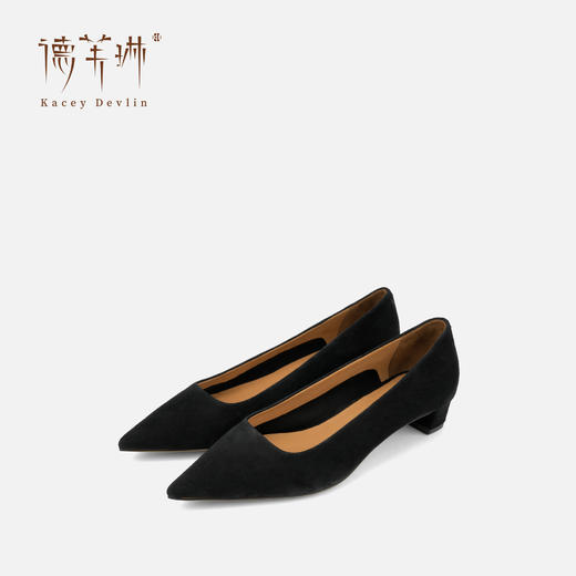 德芙琳Kacey Devlin2025春季新款尖头浅口绒面单鞋KD9109（预售7-10天发货） 商品图5