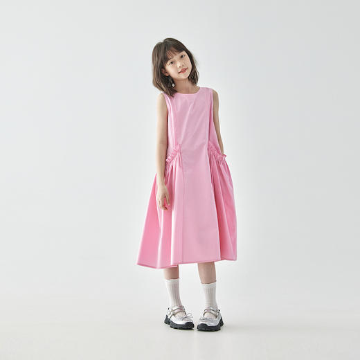 棵初 2025春夏第三波新品纯色无袖连衣裙876K256047CD 商品图3