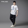 PINLI品立2025夏季新款彩色骏马烫画短袖T恤男士国潮休闲百搭上衣BG252111021 商品缩略图1