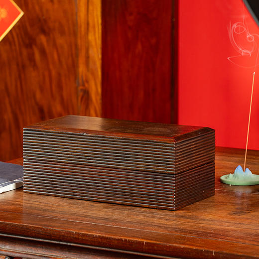 清 紫檀芝麻梗盖盒 商品图4