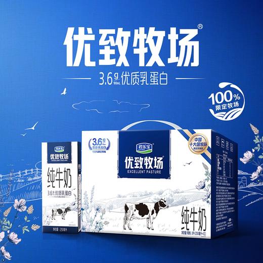 250ml*12君乐宝优致牧场纯牛奶 商品图0