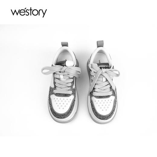 westory春季新款厚底系带圆头运动鞋板鞋W24AM57371 商品图2