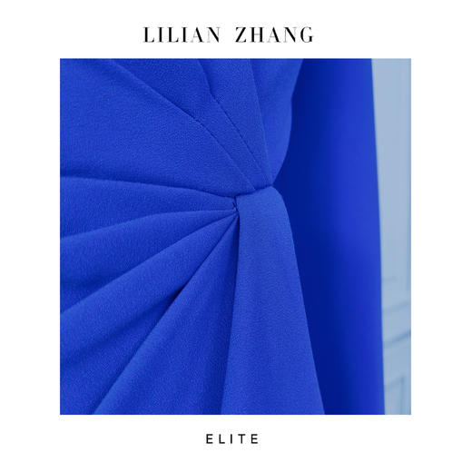 E系列-定制 ——“复古风尚”——法式优雅——宝蓝轻礼服连衣裙 2401173 商品图1