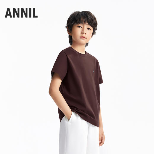 【超舒衣·速干短T】男女童透气速干全棉T恤夏季新款安奈儿童装实体店同款AM521713 商品图2