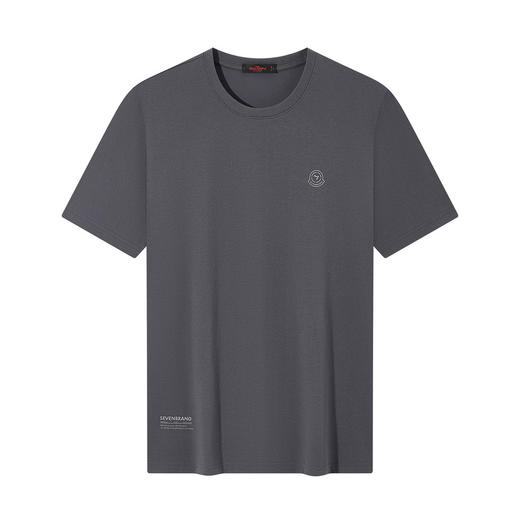 【户外】柒牌圆领短袖T恤男士夏季新品休闲百搭薄款宽松套头上衣128T72150 商品图4