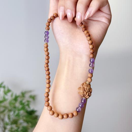 售完不补【敦煌狐仙紫水晶芭比檀手串】中式国风串珠双圈手串檀木 紫水晶 敦煌福泽小狐狸 文玩轻奢手串 商品图1