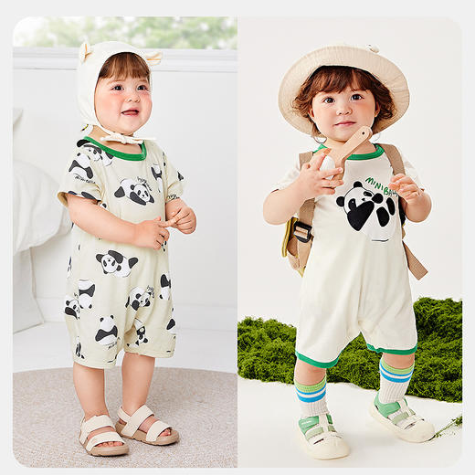 【速干纯棉】迷你巴拉外出连体衣男女童宝宝爬服哈衣夏季新款 商品图2