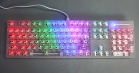 雷魁L1000真机械键盘RGB有线透明键盘