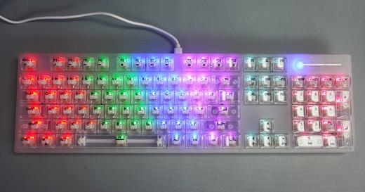 雷魁L1000真机械键盘RGB有线透明键盘 商品图0