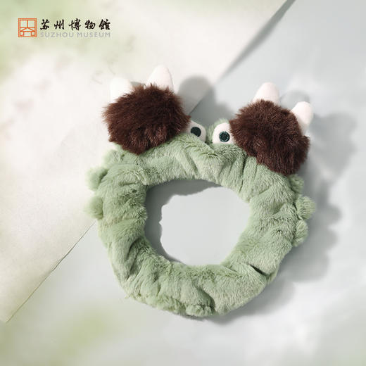 苏州博物馆 蟹青青毛绒发圈 商品图0