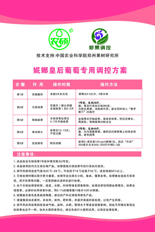 郑果所巨玫瑰、黑皇、妮娜皇后、玫瑰香、浪漫红颜、赛果美、红提大宝、等多种葡萄调控方案一套一亩地 商品图12