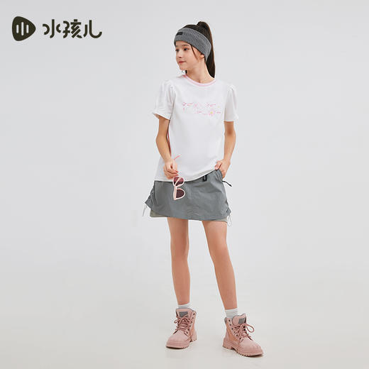 【速干排汗】水孩儿女童T恤短袖2025夏装新品女宝圆领衫大童上衣 商品图4