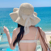【蕾丝蝴蝶结大帽檐】韩版草帽女夏季透气遮阳防晒沙滩帽子甜美渔夫帽。ry 商品缩略图2