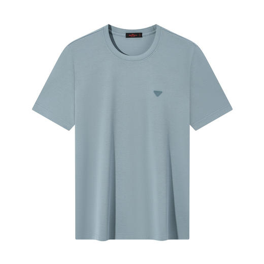 【含桑蚕丝】柒牌男士短袖T恤2025夏季新款休闲百搭透气圆领上衣128T73260 商品图4