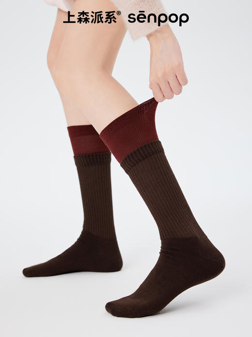 【代发】上森派系F80撞色双罗口中筒袜（下单后不接受退款 请谨慎下单） 商品图7