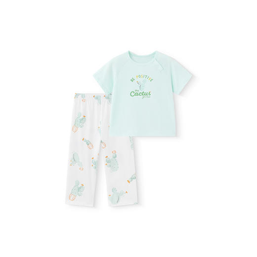 英氏儿童家居服透气防蚊夏季分体儿童睡衣亲肤男女童7A抗菌空调服 商品图4