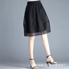 MYX-ZIY-8834-L显瘦黑色遮胯时尚花苞裙短款网纱半身裙2025年夏季新款洋气灯笼裙 商品缩略图1