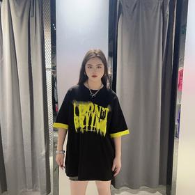 MZ字母袖口拼色短袖T恤（黑）夏季152060120321