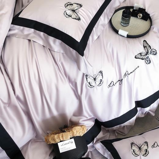 顶柔蝶之恋天丝棉绣花四件套TJ1618 商品图5