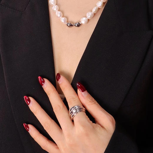 Art Nouveau新艺术时期 | 奥斯银色戒指14/15/16 商品图2