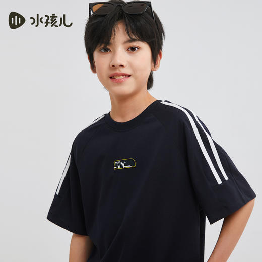 水孩儿童装儿童T恤短袖2025夏装新品男童透气圆领衫女童休闲上衣 商品图3