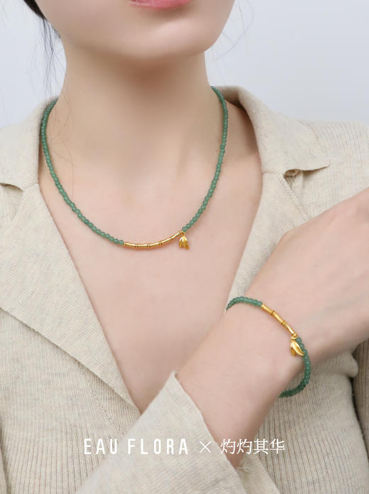 【节节高升】绿东陵竹节可抽拉手链 商品图4