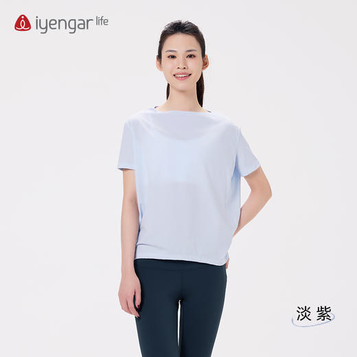艾扬格 life C1200 宽松短袖T恤 宽松显瘦 细腻亲肤 轻薄排汗 商品图3