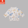 棉果果夏季男童女童婴儿舒适防蚊5A抗菌莫代尔长袖半背衣M201110425203 商品缩略图1