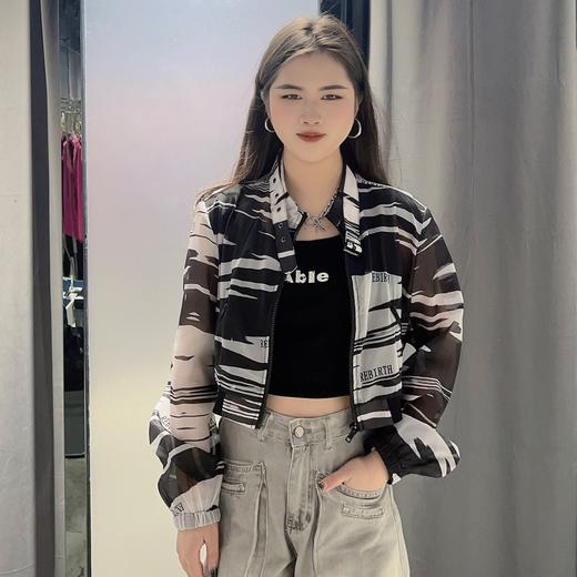 MZ斑马纹防晒长袖外套（黑）夏季152050080321 商品图2