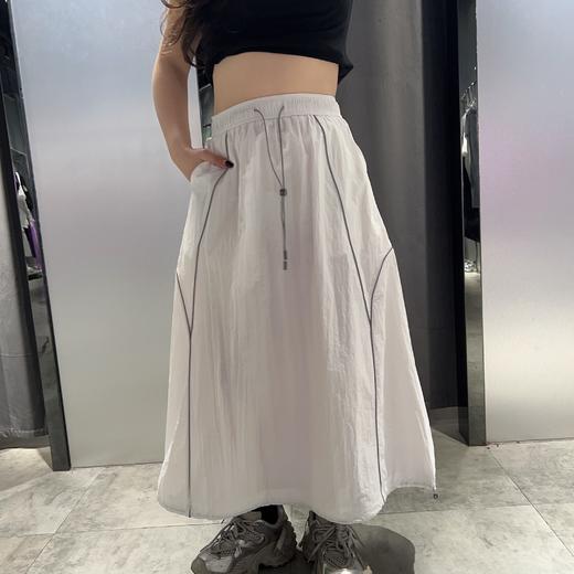 N全橡筋下摆可抽绳半裙（白）夏季152080110321 商品图0