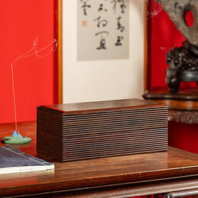 清 紫檀芝麻梗盖盒