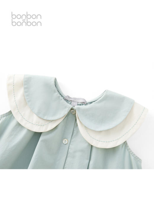 薄荷绿双领娃娃领连衣裙 商品图2