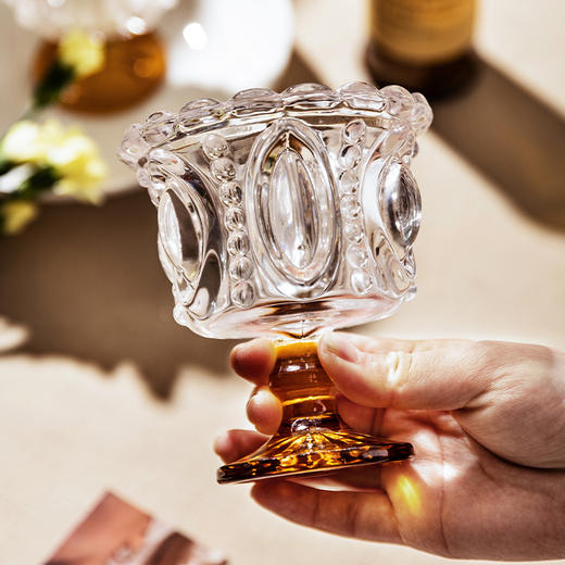 摩登主妇水晶玻璃杯高脚杯子酒杯酸奶杯家用水杯女冰淇淋杯甜品杯 商品图3