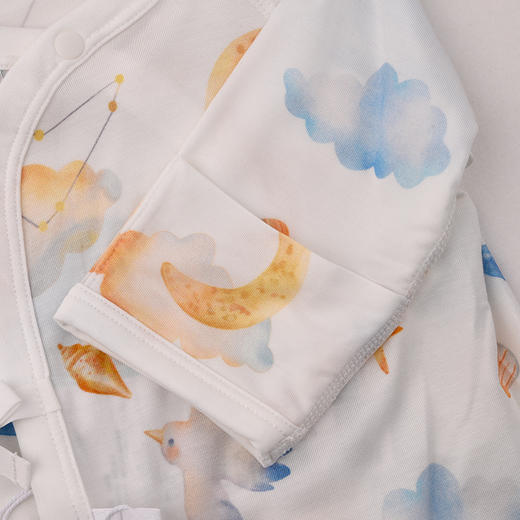 棉果果夏季男童女童婴儿舒适防蚊5A抗菌莫代尔长袖半背衣M201110425203 商品图3