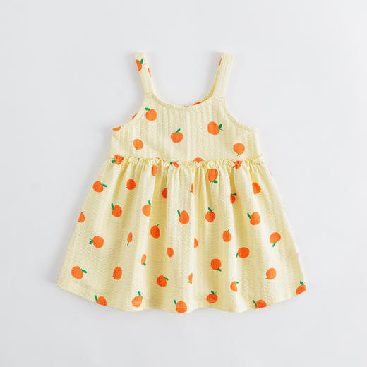 马克珍妮宝宝夏装新款 女童水果满印泡泡棉吊带裙子连衣裙230828 商品图3