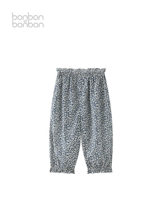 碎花木耳边七分裤 商品图1